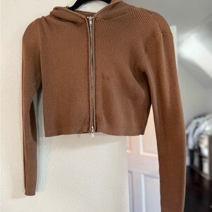 Brandy Melville Hooded zip up Sweater